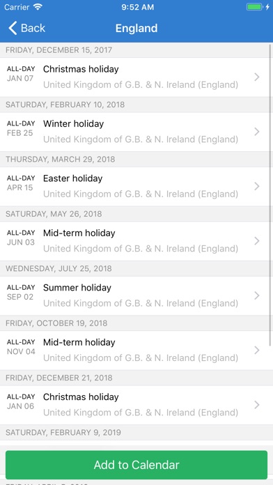 World Wide School Holidays screenshot 2