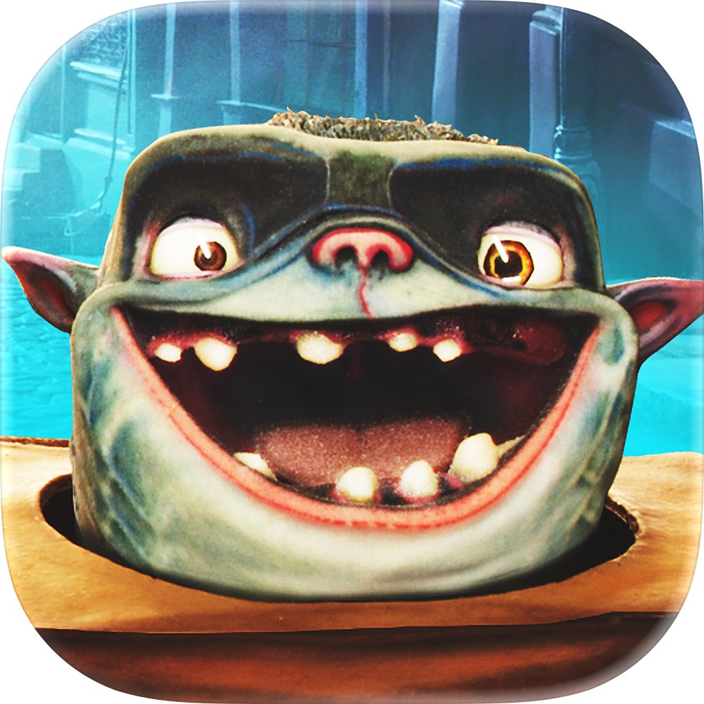 Apple App Store cover for The Boxtrolls: Slide 'N' Sneak
