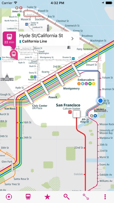 Screenshot #1 pour San Francisco Rail Map Lite