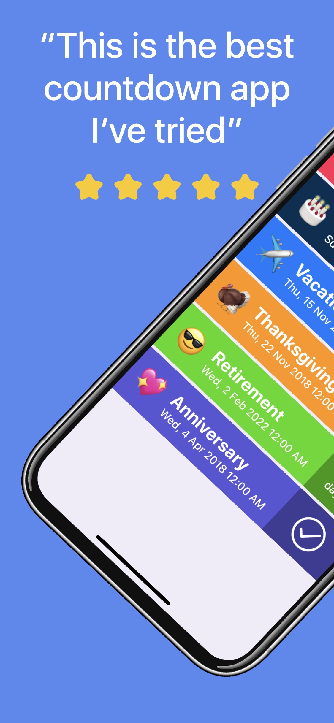 Screenshot do app The Countdown App