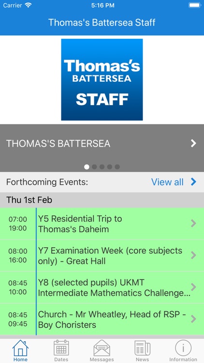 Thomas's Battersea Staff