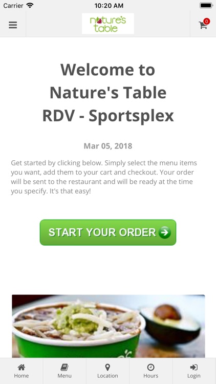 Nature's Table RDV Sportsplex