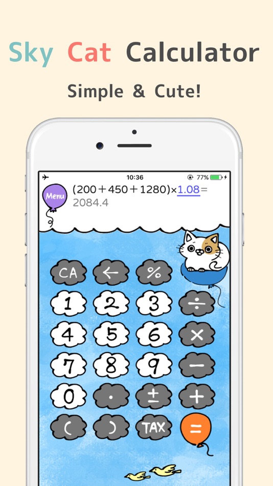 #1. Sky Cat Calculator (iOS) 由: on the orange Inc.
