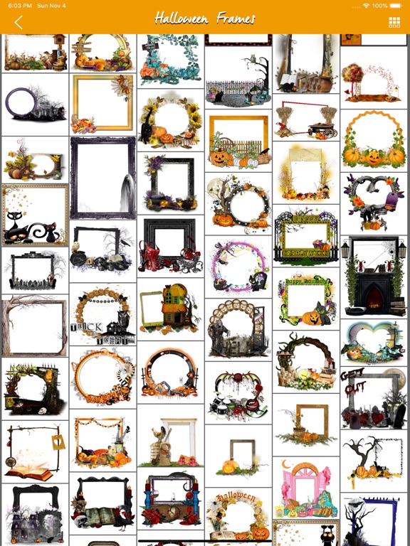 autumn halloween pic frames