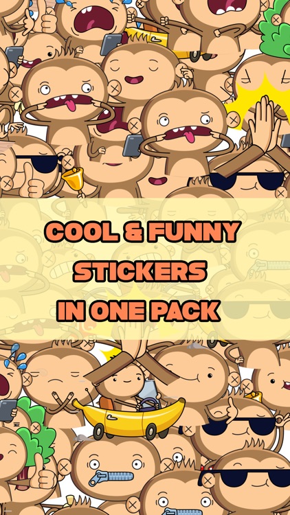 Funny Little Monkey Stickers