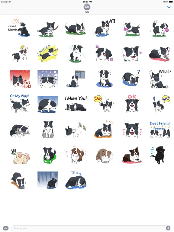 Screenshot #4 pour Cute Border Collie Dog Sticker
