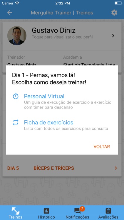 Mergulho Trainer Aluno