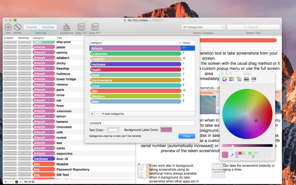 NoteList 4 for Mac 4.0 破解版 – 数据存储工具