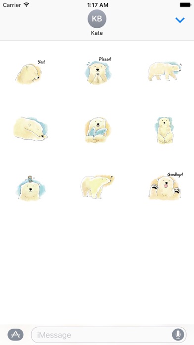 Polar Bear Watercolor Sticker screenshot 3