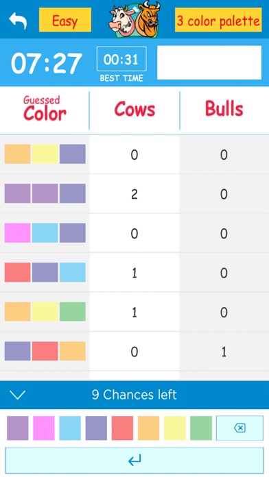 Cows & Bulls - Guess the Color screenshot 3