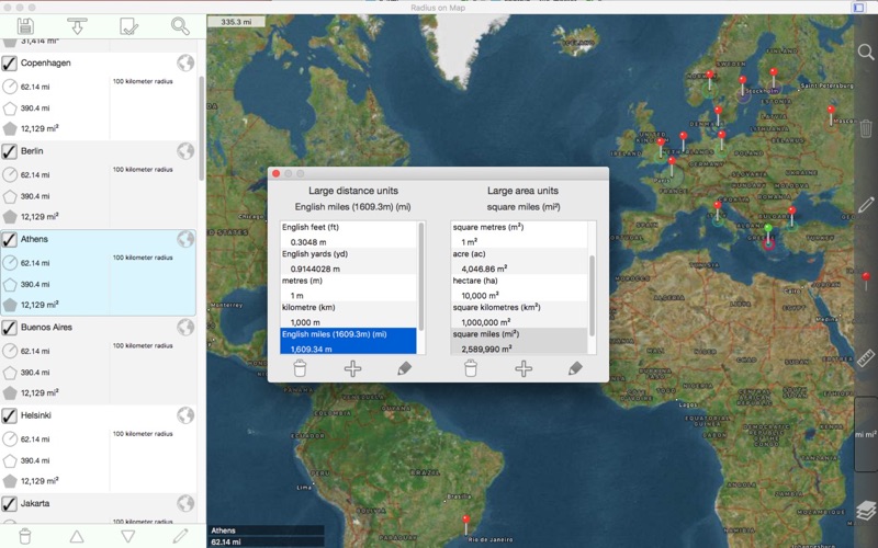 How to cancel & delete radius on map 2