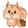 Kwipi Squirrel Love Acorn app icon - Stickers app for iPhone