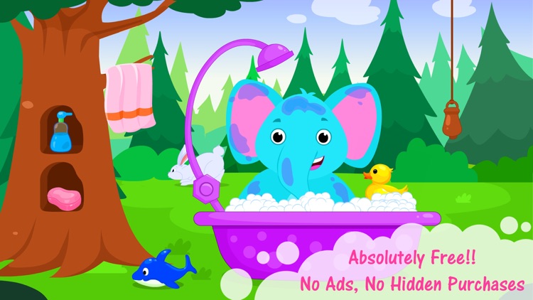 Animal Bathing Game for Kids