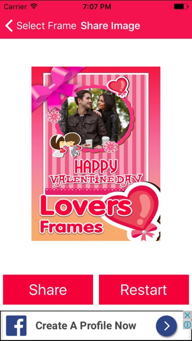 Valentine Day Photo Frame Creator screenshot 4