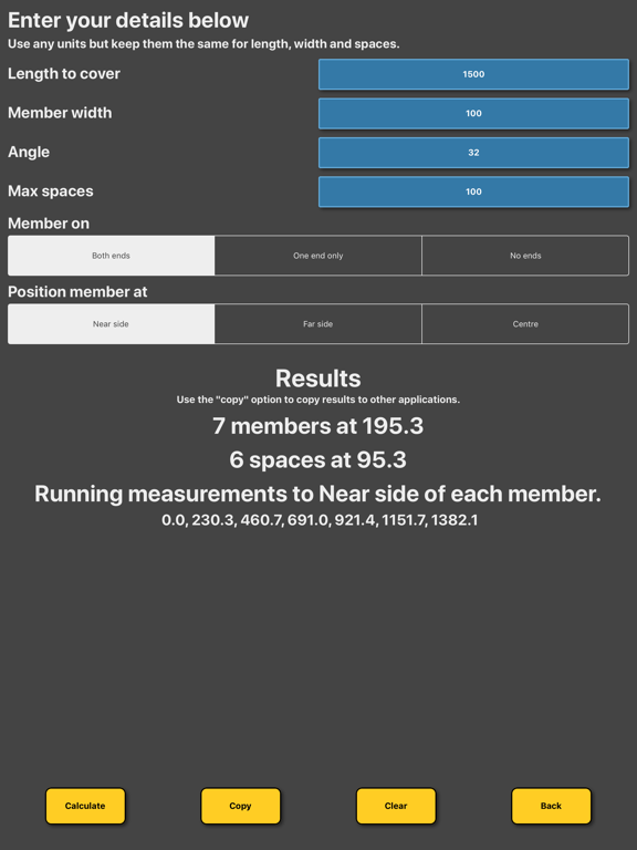 Screenshot #4 pour Baluster Post Space Calculator