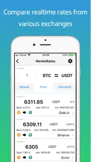 marketrates - crypto coins iphone screenshot 2