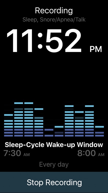 Sleeptracker® 24/7 standalone sleep tracker, alarm screenshot-3