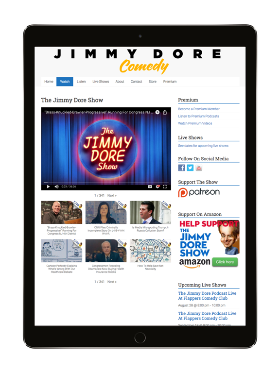 Jimmy Dore iPad screenshot 1 - Entertainment app