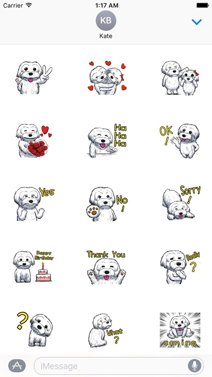 Adorable Maltese Dog - Maltmoji Emoji Sticker