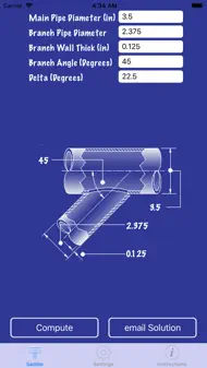 Pipe Saddle Layout Calculator iphone bilder 2
