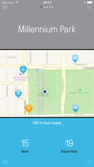 Capture d'écran de Chicago Bikes — Une App Divvy Bike One-Tap sur iPhone 3