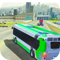 City Bus Transporter Driving