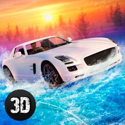 Frozen Water Car Stunt Racing