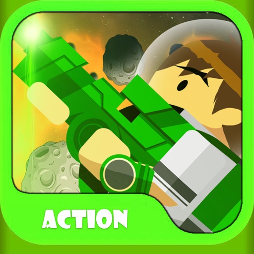 Space Boy Metal Shooter Icon