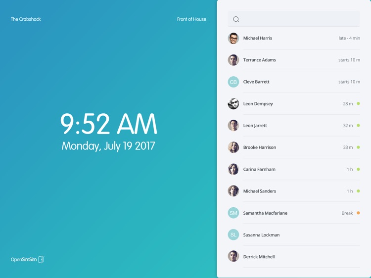 OpenSimSim TimeClock