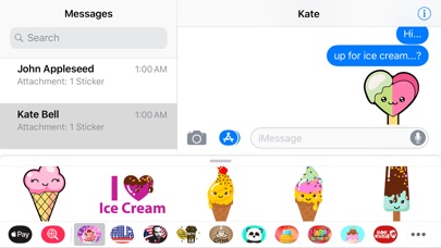 Ice Cream Funny Emoji Sticker screenshot 3