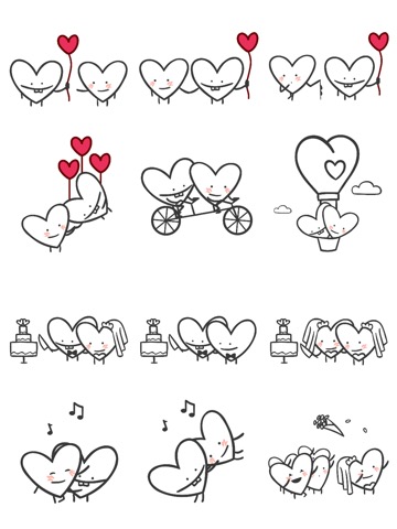 Heart Valentine Stickersのおすすめ画像1