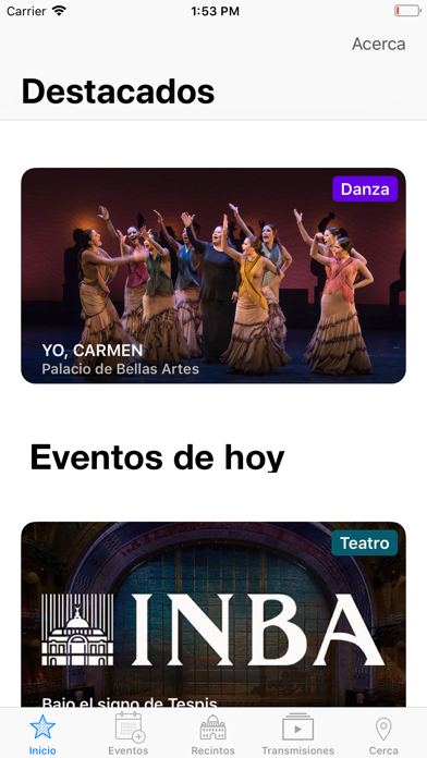 Screenshot #1 pour INBA Cartelera
