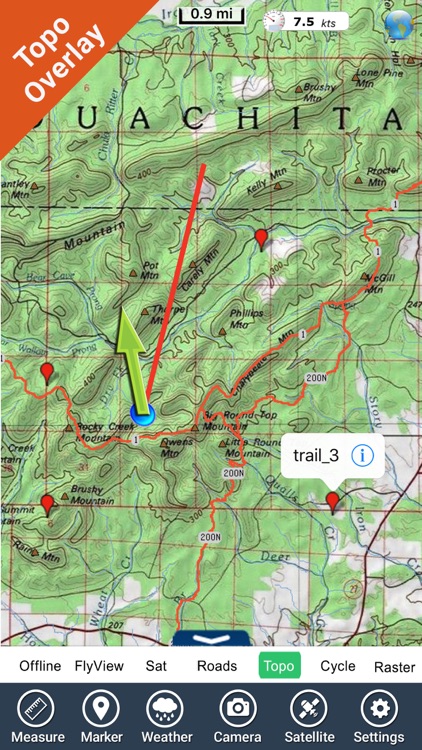 Ouachita National Forest gps and outdoor map