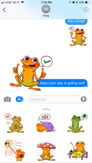 Orange Frog Sticker Pack screenshot 2