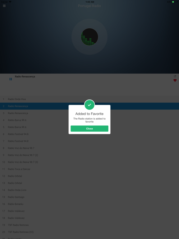 Portugal Radio: Portuguese FM iPad screenshot 4 - Music app