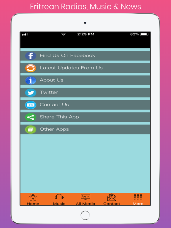 Eritrean Radios, Music & News iPad screenshot 8 - Music app