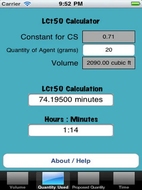 LCt50 Calculator