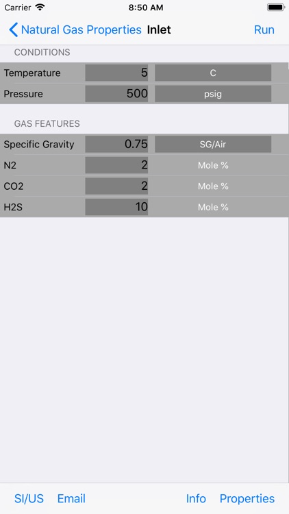 Natural Gas Properties