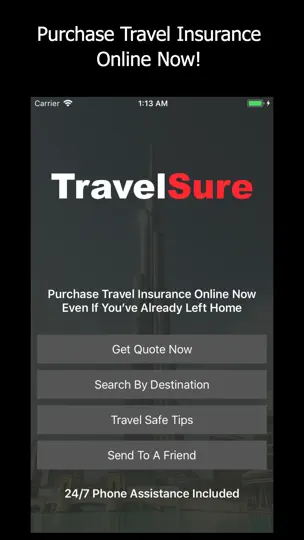 Travel Insurance USA iPhone Screenshot 1