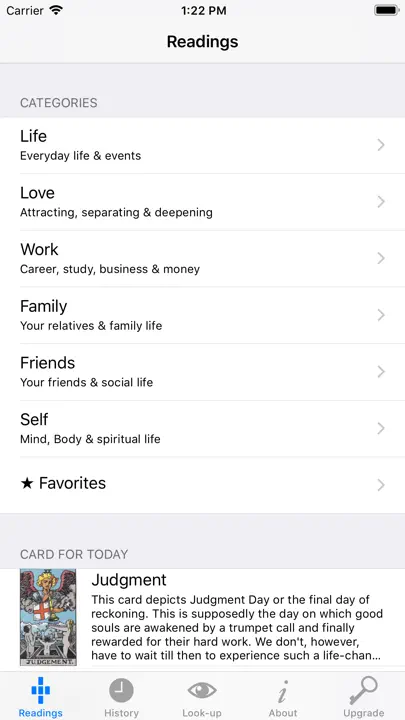 Tarots iPhone-skjermbilde 3