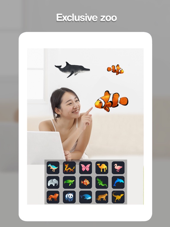 CamAR Animals - AR Stickers iPad screenshot 2 - Photo & Video app