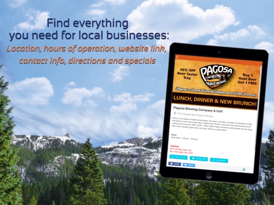 Pagosa Visitors' App iPad screenshot 3 - Travel app