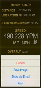 PIGEON RACING SPEED CALCULATOR screenshot #4 for iPhone