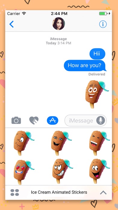 Ice Cream : Animated Stickers screenshot 2