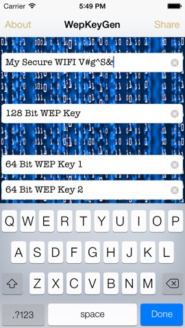 WEP keys for WiFi Passwordsのおすすめ画像2