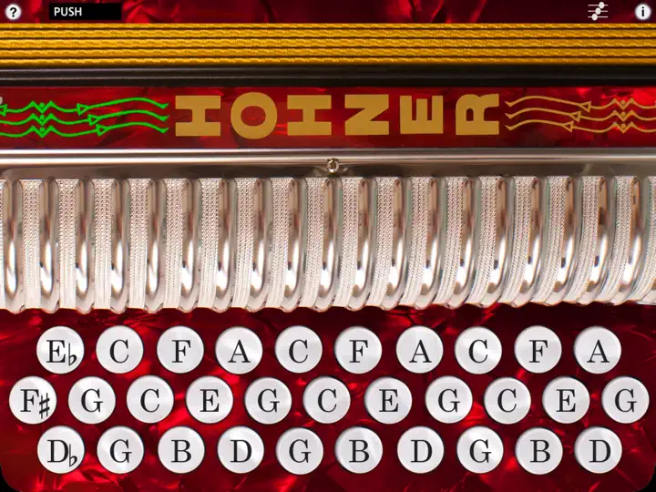 Captura de pantalla de Hohner SqueezeBox en iPhone 1
