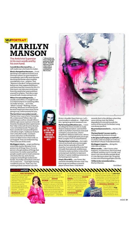 MOJO Music Magazine: Global artists past & present