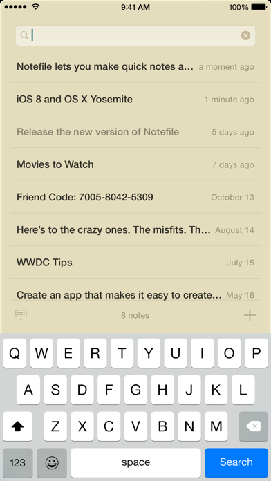 Notefile screenshot1