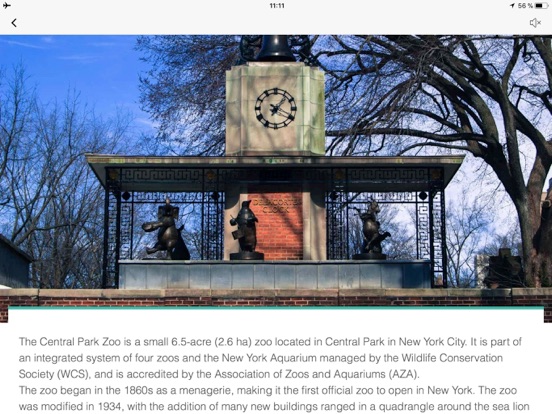 Central Park Visitor Guide iPad screenshot