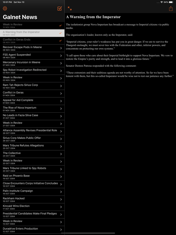 CMDR iPad screenshot 2 - Entertainment app